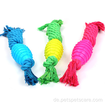 Baumwollknotenseilbissfestigkeit Hund Kaut Spielzeug